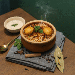 Matka Egg Biryani (Masale-Daar)